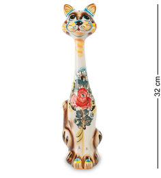 Фигурка "Кот-Кегля" цв. (Гжельский фарфор) Art East