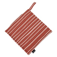 Прихватка из хлопка терракотового цвета Полоски prairie, 22х22 см Tkano