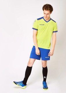 Футбольная форма KELME Short sleeve Segovia set неоново-желтая, размер M