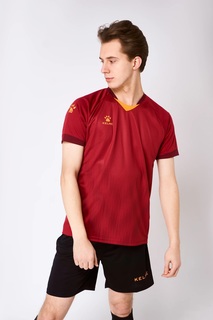 Футбольная форма KELME Short sleeve Coslada set бордовая, размер XS
