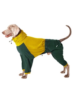 Флисовый комбинезон для собак, цвет желто-зеленый, размер Д3 Монморанси
