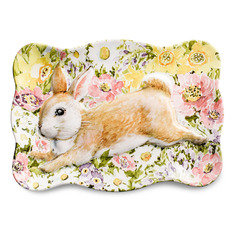 Блюдо прямоугольное Certified Int Весенний сад,Рельеф 37х27см, керамика