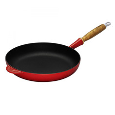Сковорода с деревянной ручкой 26см Le Creuset (вишневый)