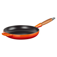 Сковорода с деревянной ручкой Le Creuset Signature 26 см, чугун, огненная лава