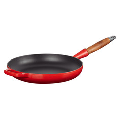 Сковорода с деревянной ручкой Le Creuset Signature 26 см, чугун, вишня