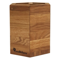 Подставка для кухонных принадлежностей Woodhome 14,5х11х16,5см, 3 отсека, дуб Woodinhome