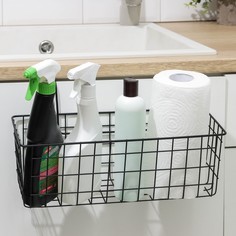 Корзина подвесная Доляна, 37,5×15,3×20 см, цвет чёрный
