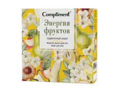 Набор Compliment №1141 Энергия фруктов Жидкое мыло 320 мл + Крем для рук 100 мл