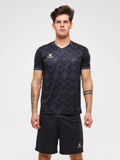 Футбольная форма KELME Short sleeve Almeria set черная, размер XL