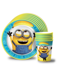 Набор одноразовой посуды ND Play "Миньоны/Minions 2" (стаканы, тарелки 18 см по 6 шт.)