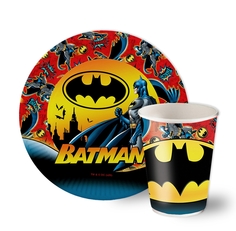 Набор одноразовой посуды ND Play "Бэтмен/Batman" (стаканы - 6 шт., тарелки 18 см - 6 шт.)