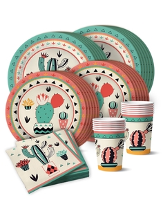 Набор одноразовой посуды ND Play Кактус-2 (12 персон)