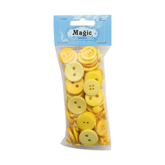 Пуговицы ассорти Magic Buttons Палитра, 100 г (Желтый)