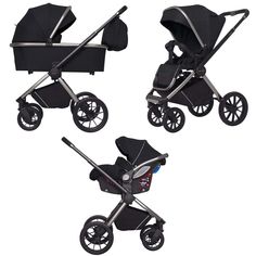 Коляска 3 в 1 Carrello Optima 2022 Pitch Black CRL-6504/1