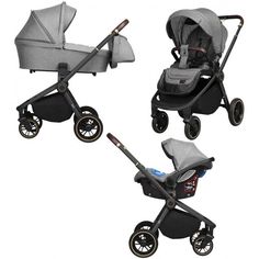 Коляска 3 в 1 Epica Silver Grey CARRELLO