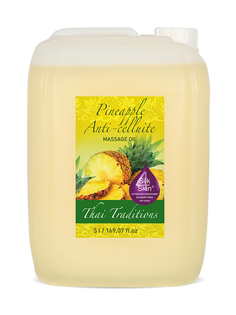 Масло для массажа Thai Traditions массажное антицеллюлитное разогревающее Ананас, 5 л.