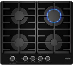 Встраиваемая варочная панель газовая Haier HHX-G64CNMB Black
