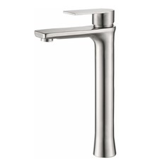 Смеситель для раковины Haiba HB11807 из нержавеющей стали, высокий, с гайкой
