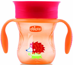 Поильник Chicco Perfect Cup 360, 12м+, 200 мл, оранжевый