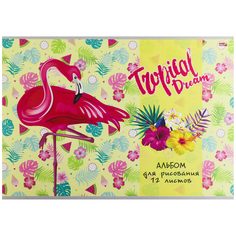 Альбом для рисования Проф-Пресс Фламинго А4 12 листов