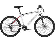 Велосипед Stark Respect 26.1 D Microshift 2022 18" серый/красный