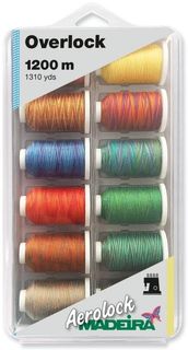 Набор ниток для оверлоков Madeira Aerolock №125 Blister Box Multicolor (12×1200 м.)