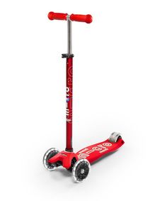 Самокат детский трехколесный Micro Maxi Deluxe LED Red
