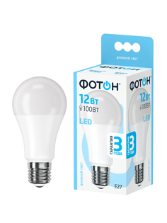 Лампочка светодиодная ФОТОН LED A60 15W E27 4000К для дома, для гостиной комнаты