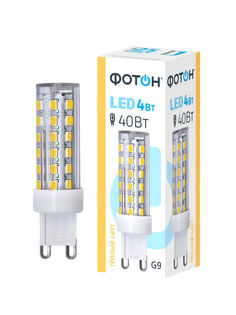 Лампочка светодиодная ФОТОН LED JCD 4W G9 3000К для дома, для гостиной комнаты
