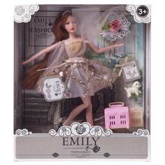 Кукла ABtoys Emily Вечерняя серия с собачкой, переноской и аксессуарами 30см WJ-12671 Jiangsu Holly Everlasting Inc.