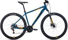 Велосипед Forward Apache 29 3,0 Disc 2021 17" бирюзовый/оранжевый