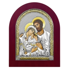 Икона АргентА Святое семейство"с позолотой в деревянном контуре 8,5х10,2