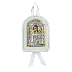 Икона АргентА детская Ангел Хранитель белая 8х11