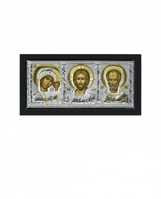 Икона АргентА триптих Вседержитель, Казанская Божья Матерь, Николай Чудотворец