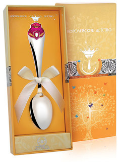 Ложка детская Аргента КД Принцесса с позолотой с эмалью 446ЛЖ05808