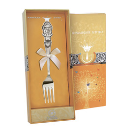 Вилка детская Аргента Девочка с чернением 1016ВЛ05806