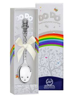 Ложка детская Аргента DODO Куколка с черн. + футляр 1358ЛЖ05806