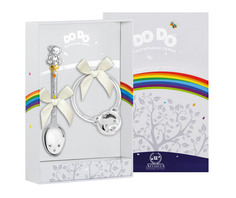 Набор Аргента DODO Мишка с бантом лож. с позолотой с эм., погр. Мишка на кольце, футляр