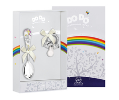 Набор детский Аргента Крестильный ложка Крестильная розовая, пустышка, футляр 1177НБ05808