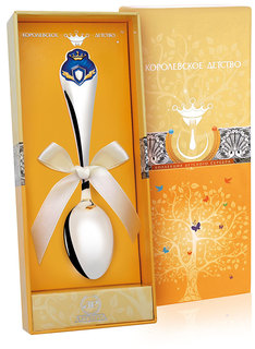 Ложка детская Аргента КД Принц с позолотой с эмалью 445ЛЖ05808