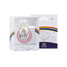 Медаль сувенирная Аргента С рождением для девочки 1201СВ00807 розовый