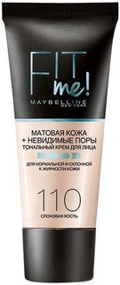 Тональный крем MAYBELLINE Fit Me, Матовая кожа + невидимые поры, тон 110 Слоновая кость