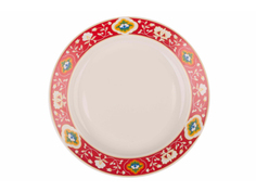 Тарелка мелкая диам. 240 мм Гладкий край Красная Пахта "Дулевский фарфор"