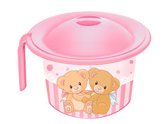 Горшок детский Elfplast Кроха с крышкой и декором 392