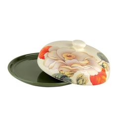 Блюдо Коралл Камилла для блинов 23 см с крышкой