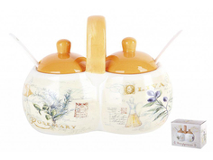 Банка двухсекцинная для специй Tuscan vegetables ZFC061-36 Коралл