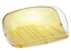 Хлебница Кристалл большая_Жёлтый прозрачный М 1186(пластик)