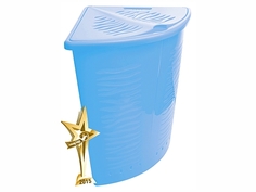 Корзина д/белья Aqua 40 л угловая голубой пастельный BQ1700ГЛП(пластик) Plastic Centre
