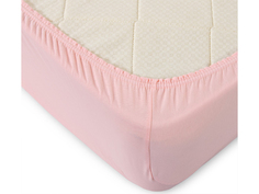 Простыня на резинке 140*200*20 трикотаж (пл.120) розовый No Brand