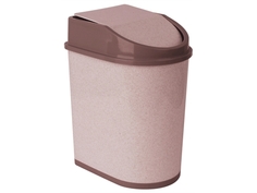 Контейнер д/мусора 5л беж.мрамор М2480(пластик)